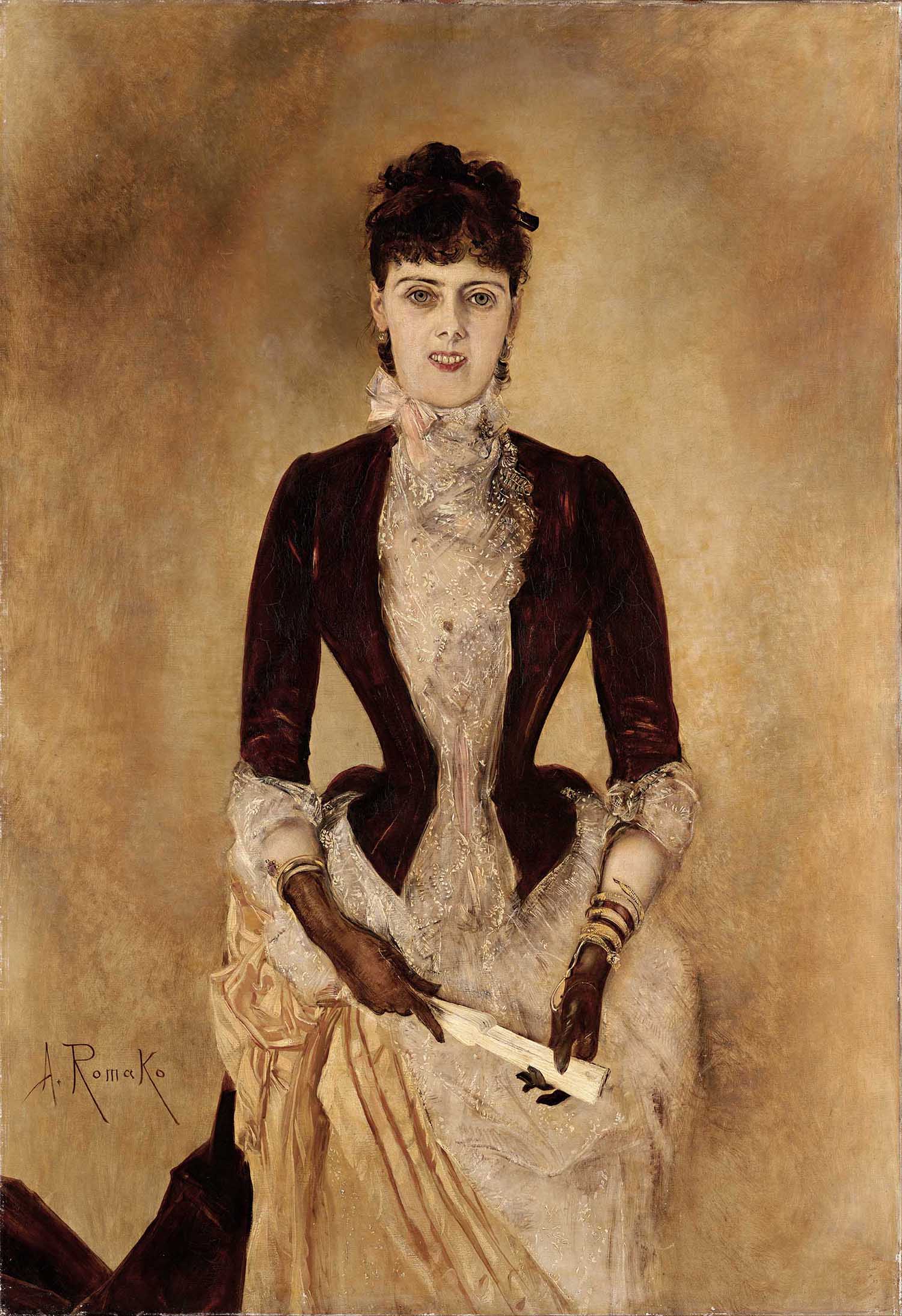 Anton Romako: Portrait of Isabella Reisser (1885)