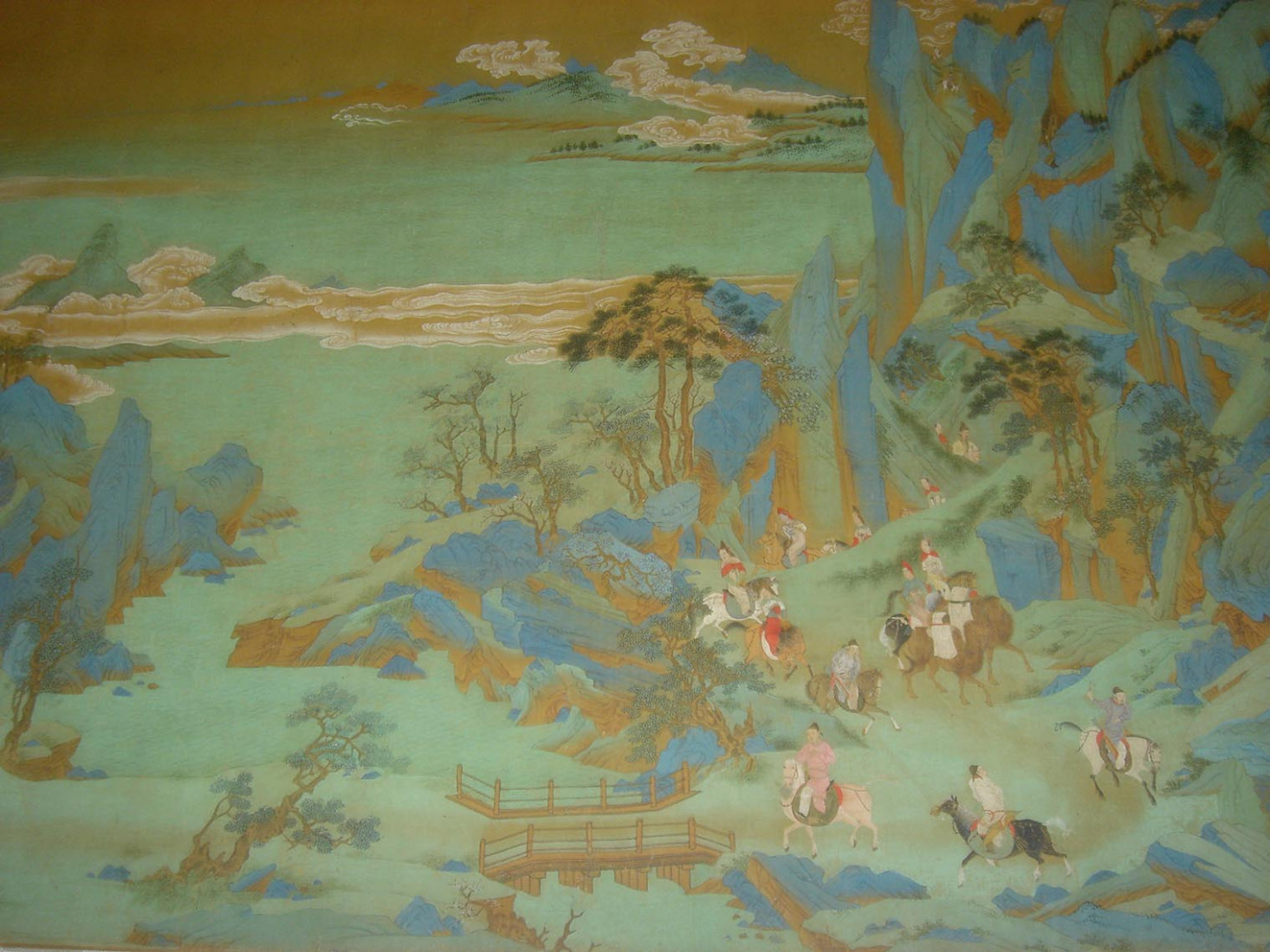 Emperor Minghuangs Journey to Sichuan, a late Ming Dynasty painting after an original by Qiu Ying (1494-1552)