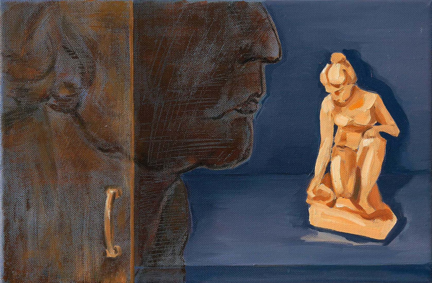 Fragile, 2017, oil and acrylic on canvas, 41 x 27 cm