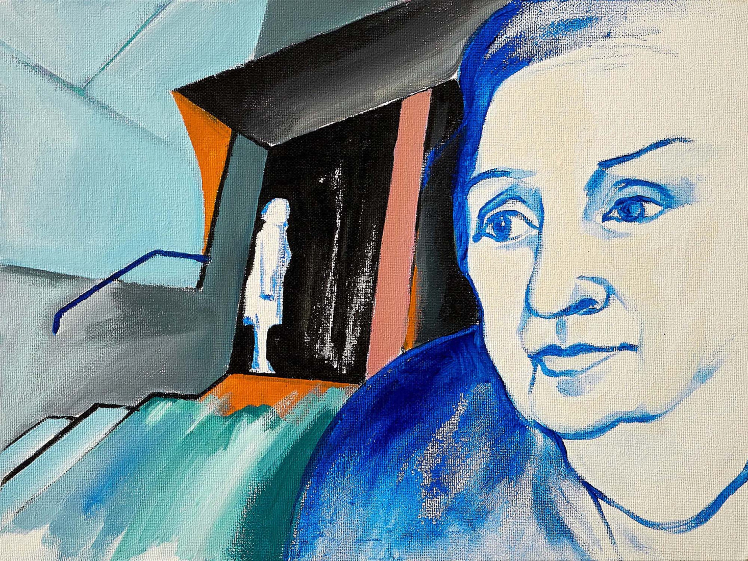 From the Other Side, 2018, 30 x 40 cm, acrylic on canvas panel