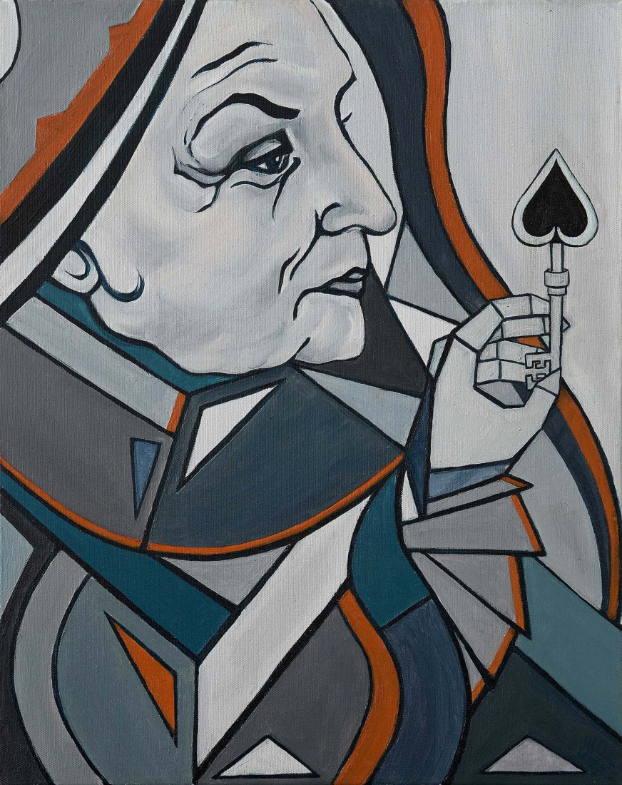 Queen of Spades I, 2014, oil on canvas, 50 x 40 cm
