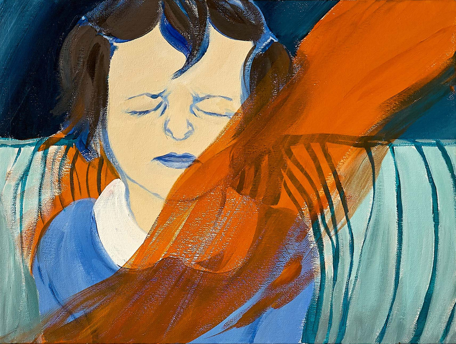 The River of blood, 2018, 30 x 40 cm, acrylic on canvas panel