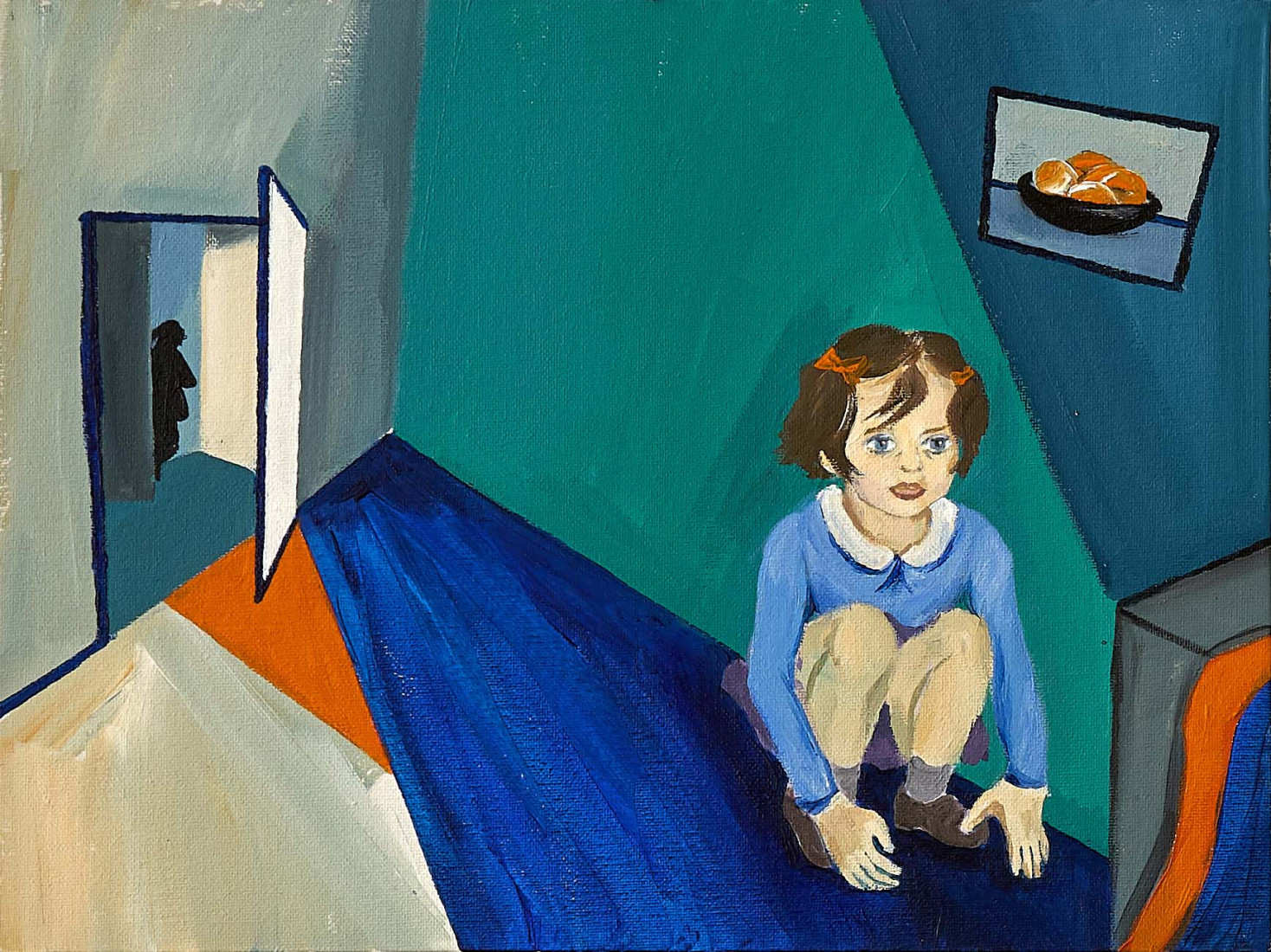 The Visit, 2018, 30 x 40 cm, acrylic on canvas panel